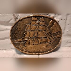 Vintage 1976 Heritage Mint Brass Belt Buckle